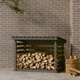 vidaXL Stojalo za drva sivo 108x73x79 cm trdna borovina Cene