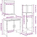  Set namještaja za kupaonicu 3 kom. Smeđa 33 x 33 x 102,5 cm | shoptok.hr