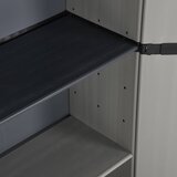  Vrtni ormarić za pohranu s 3 police sivo-crni 68 x 40 x 168 cm | shoptok.hr