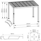 Gardenson Pergola E-core, Antracit, Osvetlitev, 3x4m | Shoptok.si
