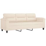  3-dijelni set sofa s jastucima bež tkanina od mikrovlakana | shoptok.hr