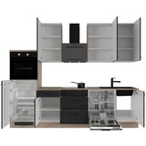 Flex-Well Kuhinjski Blok Z Aparati Capri, Črna, Barva Hrasta | Shoptok.si