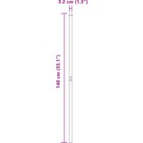 vidaXL Ograjni stebri 2 pcs Siva 140 cm Jeklo s prašnim premazom | Shoptok.si