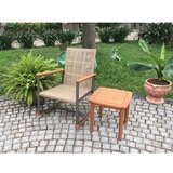 Garden Pleasure Rjavi leseni gugalni stol z mizo Sinaloa - | Shoptok.si