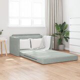 vidaXL tlačna kavč postelja 2-v-1 svetlo siva 124x204x61 cm aksamilna | Shoptok.si