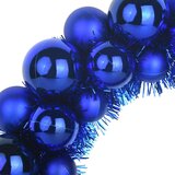 vidaXL Vijenci s božićnim kuglicama 2 pcs Plava 33 x 33 x 7 cm | shoptok.hr