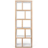 TemaHome Knjižni regal v lesenem dekorju z belimi detajli Berlin, višina 198 cm Cene