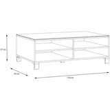 Hom`in Klubska Miza Poole, Bela | Shoptok.si