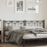  Metalno zamjensko uzglavlje crno 193 cm | shoptok.hr