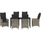  Set od 7 dijelova za montažu s jastučićima sivi poli ratan | shoptok.hr