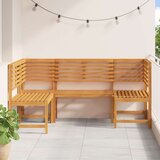  Set od tri komada vrtnih klupa od masivnog drva akacije | shoptok.hr