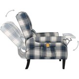 vidaXL Masažni naslanjač modro blago | Shoptok.si