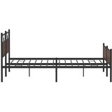  Metalni okvir kreveta bez madraca smeđa boja hrasta 193x201 cm | Eponuda.ba