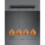 REALITY Viseći luster na sajli SPROUT 3xE14/40W/230V braon/ratan | Eponuda.com