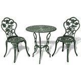 Bistro 3-dijelni bistro set od lijevanog aluminija zeleni Cijene