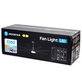  Aigostar-LED prigušiva stropni ventilator LED/24W/230V 2700-6500K 165 cm + daljinski upravljač, crni | Eponuda.com