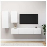  Komplet TV omaric 4-delni bela iverna plošča | Shoptok.si