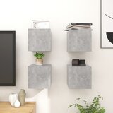 vidaXL Zidni TV ormarići 4 kom siva boja betona 30,5 x 30 x 30 cm | shoptok.hr