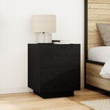 vidaXL noćni ormarići s LED svjetlima 2 kom crni hrast 45x40x55 cm | shoptok.hr