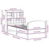 vidaXL Knjižna postelja brez vzmetnice 90x200 cm trdna borovina | Shoptok.si