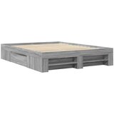 vidaXL Posteljni okvir siva sonoma 160x200 cm inženirski les | Shoptok.si