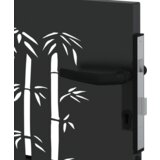 vidaXL Vrtna vrata Drugo Črna 105 x 100 cm Jeklo s prašnim premazom | Shoptok.si