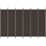 Sobna pregrada s 6 panela smeđa 300 x 200 cm od tkanine | shoptok.hr