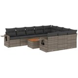  11-dijelni set vrtnih sofa od poliratana s jastucima crni Crna 62 x 62 x 69 cm | Shoptok.si