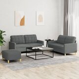 vidaXL 3-dijelni set sofa s jastucima tamnosivi od tkanine Cijene