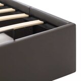  Hidraulični okvir za krevet od umjetne kože sivi 120 x 200 cm | shoptok.hr