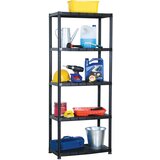 vidaXL 5-nadstropna polica črna 71x38x170 cm plastika Cene