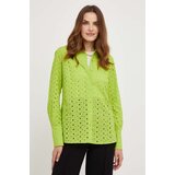 Answear Lab Pamučna košulja za žene, boja: zelena, regular, s klasičnim ovratnikom | shoptok.hr