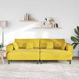 SOFA 3 pcs Žuta 250 x 188 x 76 cm Baršun | shoptok.hr