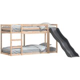  Krevet na kat s toboganom i ljestvama 80 x 200 cm od borovine | shoptok.hr