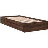  Okvir kreveta s ladicama oja smeđeg hrasta 75x190 cm drveni | Eponuda.com
