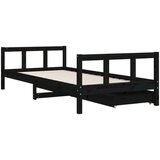  Za dječji krevet s ladicama crni 90 x 200 cm od borovine | shoptok.hr