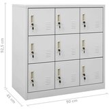 vidaXL Omara s ključavnico 2 kosa svetlo siva 90x45x92,5 cm jeklo | Shoptok.si