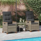  Ležeči vrtni stol Siva in temno siva 64 x 57,5 x 112 cm, (5000285785) | Shoptok.si