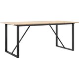  Blagovaonski stol O-oblika 180x90x75 cm od borovine i čelik | Eponuda.com