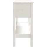  Konzolni stol bijeli 100x35x75 cm od masivne borovine | Eponuda.com