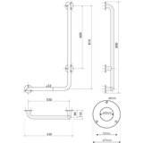 Sapho Željezna zidna ručka za kupaonicu 63 cm Handicap Right – | shoptok.hr