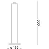 Ideal Lux - Spoljašnja lampa CLIO 1xE27/42W/230V 60 cm IP44 antracit | Eponuda.com
