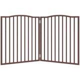 vidaXL Vrata za pse zložljiva 2 panela rjava 160 cm topolovina | Shoptok.si