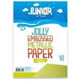 Junior jolly Embossed Metallic Paper, papir metalik reljefni, A4, 250g, 10K, odaberite Zelena Cene