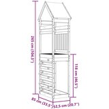  Igraći Toranj Smeđa Solidno Impregnirano Drvo | shoptok.hr