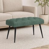 Klupa s gumbastim tkanjem Morska zelena 80 x 40 x 46 cm Baršun | shoptok.hr