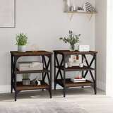 vidaXL bočni stolići 2 kom smeđi hrasta 40x42x50 cm konstruirano drvo | shoptok.hr