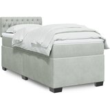 Maison Chic Box spring postelja - Vzmetna postelja z vzmetnico svetlo siv 90x190 cm žamet SL16784, (21895158) | Shoptok.si