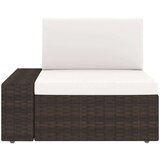 Poli 10-dijelna vrtna garnitura od poliratana s jastucima smeđa | shoptok.hr