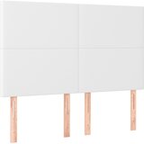  LED uzglavlje bijelo 144x5x118/128 cm od umjetne kože | shoptok.hr